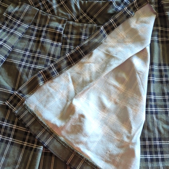 3/$20🌟 Joe B by Joe Benbasset Vintage Green Plaid Pleated Front Wrap Skirt XL - Picture 4 of 5